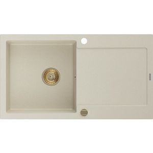 MEXEN/S - Leo granitový drez 1 s odkvapkávačom 900x500 mm, béžová, + zlatý sifón 6501901010-69-G vyobraziť