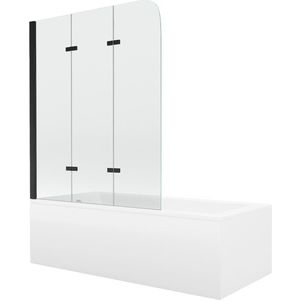 MEXEN/S - Cubik obdĺžniková vaňa 160 x 70 cm s panelom + vaňová zástena 120, transparent, čierna 550316070X9012037000 vyobraziť