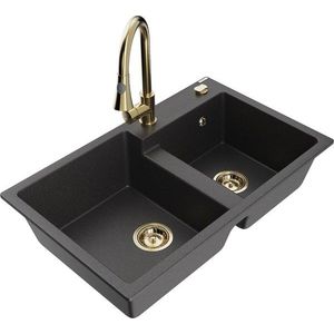MEXEN/S MEXEN/S - Tomas granitový drez 2-bowl vrátane batérie Elia, biela 6516-20-670101-50 vyobraziť
