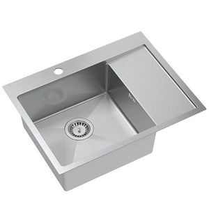 Quadron Quadron - Oceľový drez RUSSEL 116 BRUSH NICKEL Pravá komora HB7911-RBS vyobraziť