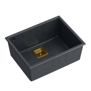 Quadron Quadron - Granitový drez DAVID 50 Black Metallic Oceľ HQD5542U8-BS vyobraziť