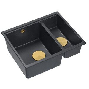 Quadron Quadron - Granitový drez Logan 150 Black Metallic Meď HCQL5646U8-C1_U vyobraziť