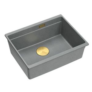 Quadron Quadron - Granitový drez Logan 100 Grey Metallic Zlaty HQJ6045U5_PVDG1_U vyobraziť