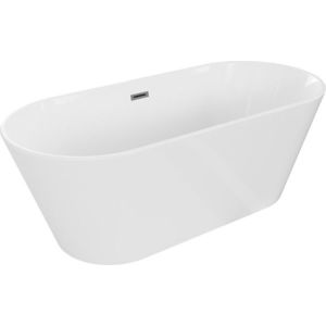 MEXEN/S - Flavia vaňa voľne stojaca 170 x 75, biela, sifón a prepad grafit metal 54031708000-95 vyobraziť