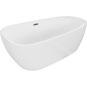 MEXEN/S - Giada voľne stojaca vaňa 170 x 90, biela lesk, sifón a prepad grafit metal 52741709000-95 vyobraziť