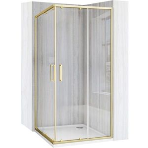 REA/S - Sprchovací kút City 90x90 Gold So sprchovou vaničkou Savoy black KPL-K6445 vyobraziť