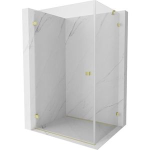 MEXEN/S - Lunar-B sprchovací kút dvere krídlové ľavá 70 x 70, transparent, zlato kartáčovaná 832-070-070-55-00-L vyobraziť