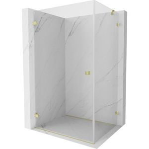 MEXEN/S - Lunar-B sprchovací kút dvere krídlové ľavá 85 x 70, transparent, zlato kartáčovaná 832-085-070-55-00-L vyobraziť