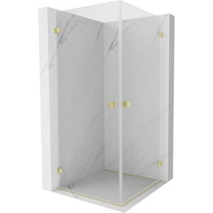 MEXEN/S - Lunar-B Duo sprchovací kút dvere krídlové 90 x 90, transparent, zlato kartáčovaná 832-090L-090P-55-00 vyobraziť