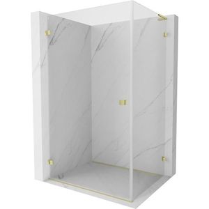 MEXEN/S - Lunar-B L sprchový kút dvere krídlové ľavá 95 x 70, transparent, zlato kartáčovaná 832L-095-070-55-00-L vyobraziť