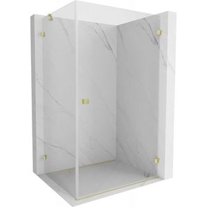 MEXEN/S - Lunar-B L sprchový kút dvere krídlové pravá 100 x 70, transparent, zlato kartáčovaná 832L-100-070-55-00-P vyobraziť