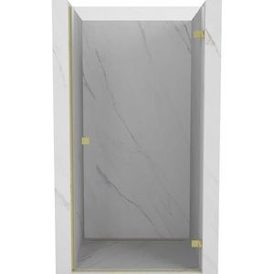 MEXEN/S - Lunar-B sprchové dvere krídlové pravé 85, transparent, zlatá kartáčovaná 832-085-000-55-00-P vyobraziť
