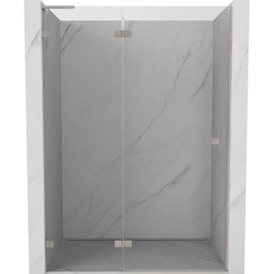 MEXEN/S - Lunar L sprchové dvere krídlové ľavé 135, transparent, nikel kartáčovaný 834L-135-000-97-00-L vyobraziť