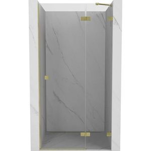 MEXEN/S - Lunar L sprchové dvere krídlové pravé 120, transparent, zlatá kartáčovaná 834L-120-000-55-00-P vyobraziť