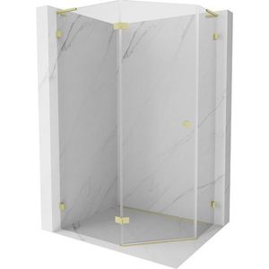 MEXEN/S - Lunar L sprchový kút päťboký krídlový ľavá 100 x 80, transparent, zlato kartáčovaná 831L-100L-080P-55-00-L vyobraziť