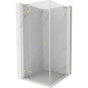 MEXEN/S - Lunar L sprchový kút dvere krídlové ľavá 70 x 70, transparent, zlato kefovaná 834L-070-070-55-00-L vyobraziť