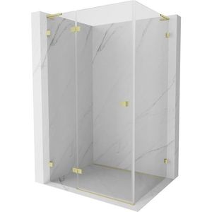 MEXEN/S - Lunar L sprchový kút dvere krídlové ľavá 100 x 70, transparent, zlato kartáčovaná 834L-100-070-55-00-L vyobraziť