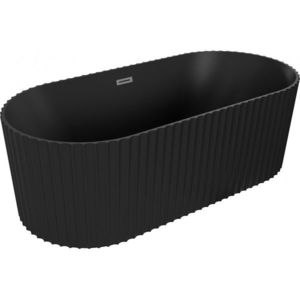 MEXEN/S - Paola voľne stojaca vaňa reliéf 170 x 80, čierna mat, sifón a prepad grafit metal 52721708071-95 vyobraziť
