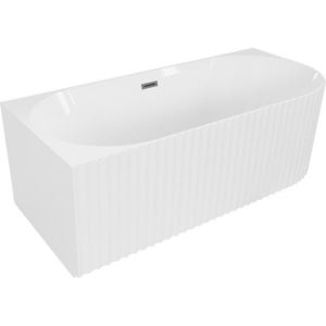 MEXEN/S - Gia voľne stojaca rohová vaňa reliéf ľavá 150 x 75, biela lesk, sifón a prepad grafit metal 52701507500L-95 vyobraziť