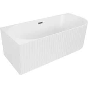 MEXEN/S - Gia voľne stojaca rohová vaňa reliéf ľavá 150 x 75, biela mat, sifón a prepad grafit metal 52701507501L-95 vyobraziť