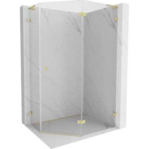 MEXEN/S - Lunar L sprchový kút päťboký krídlový pravá 100 x 90, transparent, zlato kartáčovaná 831L-100P-090L-55-00-P vyobraziť