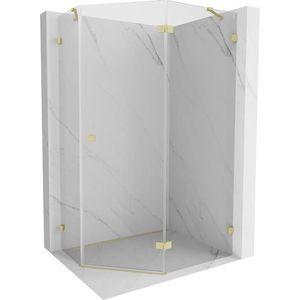 MEXEN/S - Lunar sprchovací kút päťboký krídlový pravá 100 x 80, transparent, zlato kartáčovaná 831-100P-080L-55-00-P vyobraziť