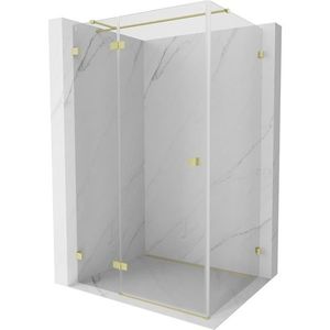 MEXEN/S - Lunar T sprchovací kút dvere krídlové ľavá 115 x 80, transparent, zlato kartáčovaná 834T-115-080-55-00-L vyobraziť