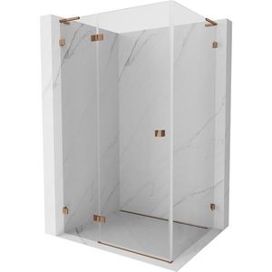 MEXEN/S - Lunar L sprchový kút dvere krídlové ľavá 95 x 90, transparent, ružové zlato 834L-095-090-60-00-L vyobraziť