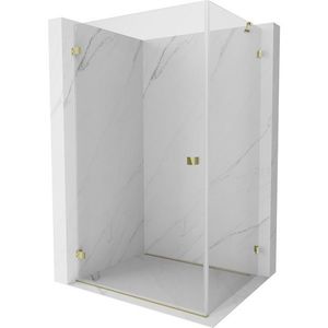 MEXEN/S - Lunar-B sprchovací kút dvere krídlové ľavá 100 x 90, transparent, zlato 832-100-090-50-00-L vyobraziť
