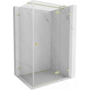 MEXEN/S - Lunar T sprchovací kút dvere krídlové pravá 120 x 100, transparent, zlato kartáčovaná 834T-120-100-55-00-P vyobraziť