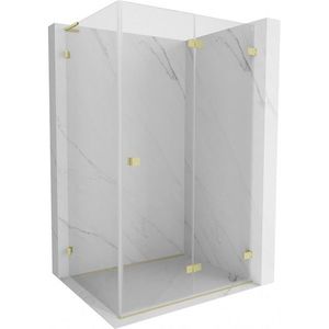MEXEN/S - Lunar-F L sprchovací kút skladacie dvere pravá 85 x 70, transparent, zlato kartáčovaná 836L-085-070-55-00-P vyobraziť