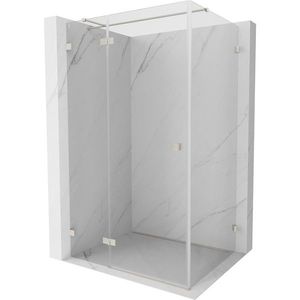 MEXEN/S - Lunar T sprchovací kút dvere krídlové ľavá 130 x 100, transparent, nikel kartáčovaný 834T-130-100-97-00-L vyobraziť