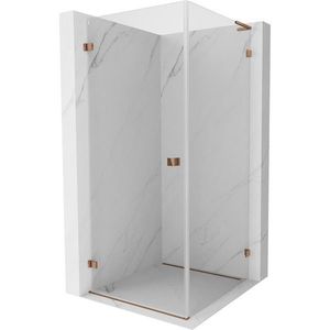 MEXEN/S - Lunar-B L sprchový kút dvere krídlové ľavá 90 x 90, transparent, ružové zlato 832L-090-090-60-00-L vyobraziť