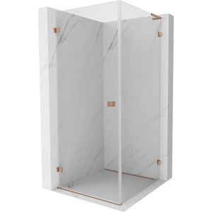 MEXEN/S - Lunar-B L sprchový kút dvere krídlové ľavá 90 x 90, transparent, meď kartáčovaná 832L-090-090-65-00-L vyobraziť