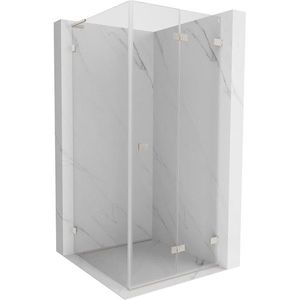 MEXEN/S - Lunar-F L sprchový kút skladacie dvere pravá 90 x 90, transparent, nikel kartáčovaný 836L-090-090-97-00-P vyobraziť