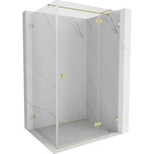 MEXEN/S - Lunar T sprchovací kút dvere krídlové pravá 135 x 80, transparent, zlato kartáčovaná 834T-135-080-55-00-P vyobraziť