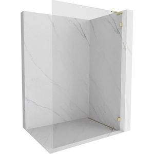 MEXEN/S - Lunar L Sprchová zástena WALK-IN pravá 90 x 200, transparent 8 mm, zlato 830L-090-000-50-00-P vyobraziť