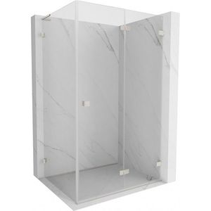 MEXEN/S - Lunar-F L sprchový kút skladacie dvere pravá 95 x 90, transparent, nikel kartáčovaný 836L-095-090-97-00-P vyobraziť
