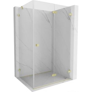 MEXEN/S - Lunar-F sprchovací kút skladacie dvere pravá 95 x 70, transparent, zlato kartáčovaná 836-095-070-55-00-P vyobraziť