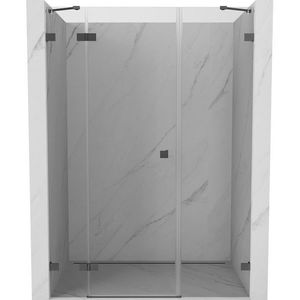 MEXEN/S - Lunar sprchové dvere krídlové ľavé 120, transparent, grafit metal 834S-120-050-95-00-L vyobraziť