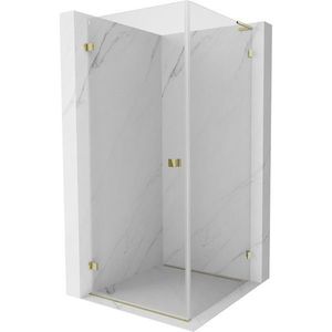 MEXEN/S - Lunar-B L sprchový kút dvere krídlové ľavá 90 x 90, transparent, zlato 832L-090-090-50-00-L vyobraziť