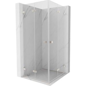 MEXEN/S - Lunar-F Duo sprchovací kút skladacie dvere 75 x 75, transparent, nikel kartáčovaný 836-075L-075P-97-00 vyobraziť