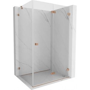MEXEN/S - Lunar-F sprchovací kút skladacie dvere pravá 95 x 90, transparent, měď kartáčovaná 836-095-090-65-00-P vyobraziť