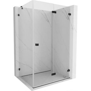 MEXEN/S - Lunar-F sprchovací kút skladacie dvere pravá 95 x 90, transparent, čierna 836-095-090-70-00-P vyobraziť