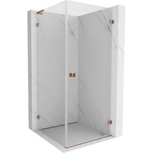 MEXEN/S - Lunar-B L sprchový kút dvere krídlové pravá 90 x 90, transparent, ružové zlato 832L-090-090-60-00-P vyobraziť