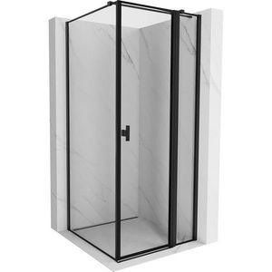 MEXEN/S - Mist T sprchovací kút dvere krídlové pravá 80 x 80, čierny okraj, čierna 8A4T-080-080-70-70-P vyobraziť