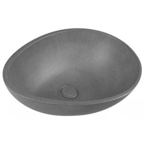 SAPHO - PUNC betónové umývadlo na dosku vrátane výpuste, 53x39cm, čierny granit BH7001 vyobraziť