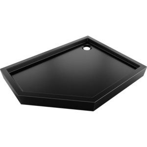 MEXEN - Flow+ päťboká sprchová vanička pravá 90 x 80, čierna mat 46P708090RH vyobraziť