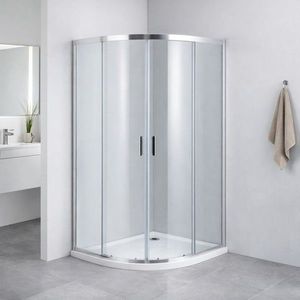 HOPA - Sprchový kút BARCELONA PLUS - Farba rámu zásteny - Hliník chróm, Rozmer A - 80, Rozmer B - 80, Smer zatváranie - Univerzálny Ľavé / Pravé, Výplň - Grape bezpečnostné sklo - 5/6 mm OLBPAL80CGBV vyobraziť
