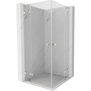 MEXEN/S - Lunar L Duo sprchový kút dvere krídlové 90 x 90, transparent, nikel kartáčovaný 834L-090L-090P-97-00 vyobraziť